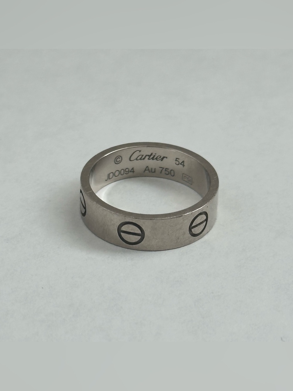 Cartier Love Ring Classic Model 18K White Gold Screw Motif Band 54 / US 6.75 - Picture 5 of 6